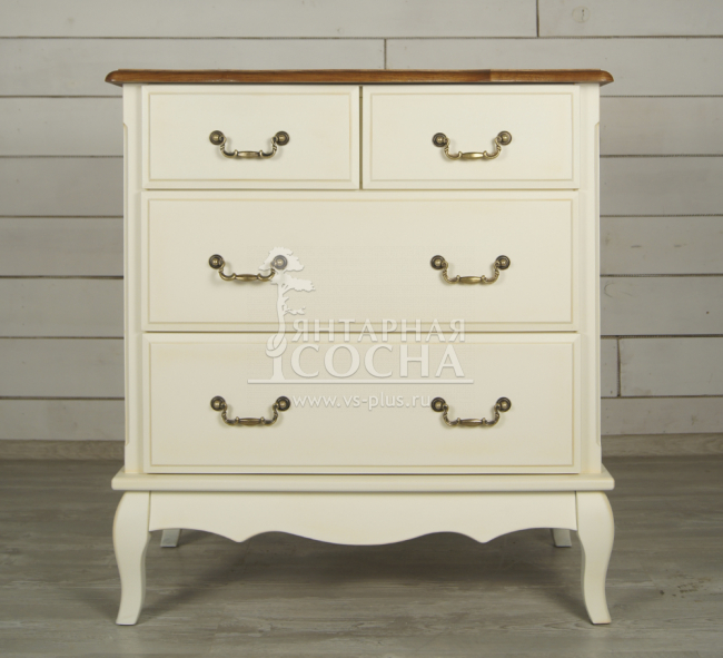 Бежевый комод Leontina (4 ящика) арт ST9335 Бежевый комод Leontina (4 ящика) арт ST9335