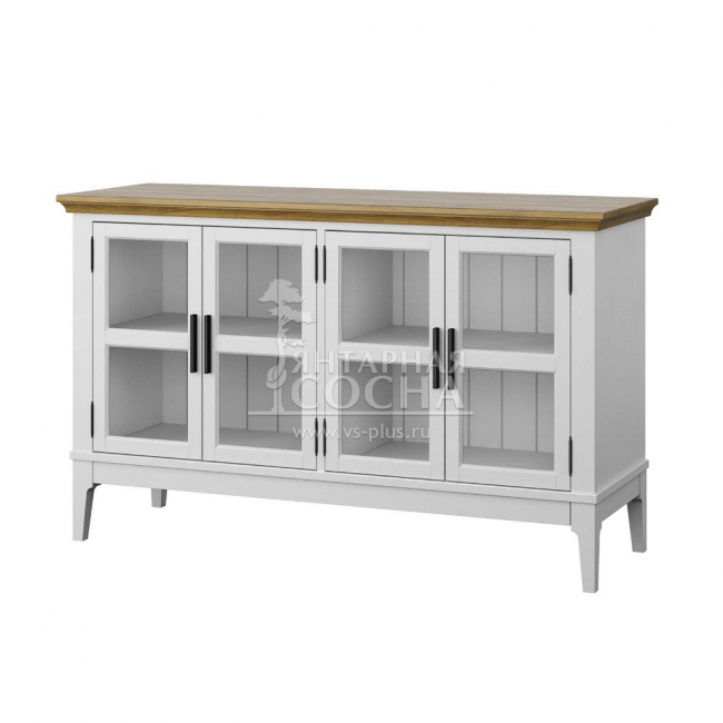 Тумба под ТВ со стеклянными дверями Квадро-С 40 Тумба под ТВ со стеклянными дверями Квадро-С 40