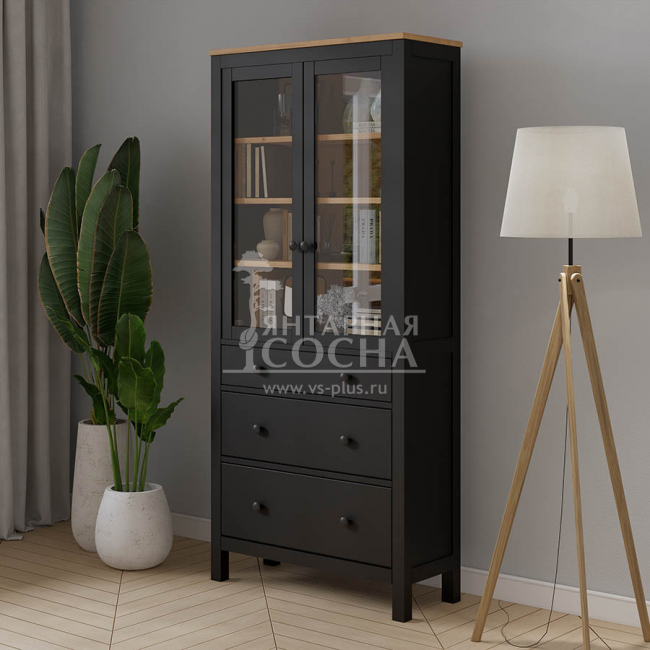 Шкаф для книг КЫМОР 3 ящика 90 Черный/Светло-коричневый Шкаф для книг КЫМОР 3 ящика 90 Черный/Светло-коричневый