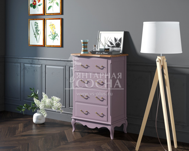 Комод Leontina Lavanda четыре ящика арт ST9340L Комод Leontina Lavanda четыре ящика арт ST9340L