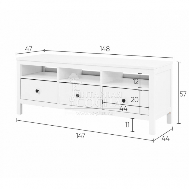 ТВ-тумба КЫМОР 148 Белая ТВ-тумба КЫМОР 148 Белая