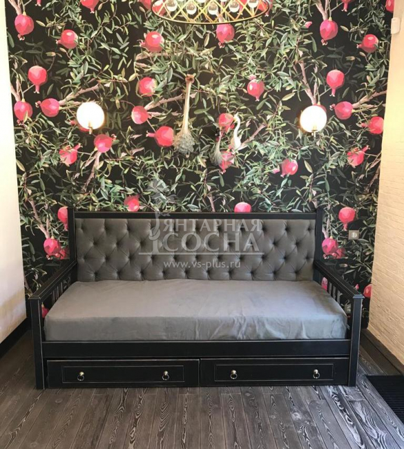 Тахта Дания мягкая с ящиками односпальная Тахта Дания мягкая с ящиками односпальная