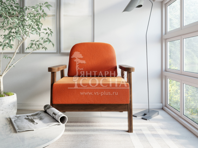 Кресло Флори Velvet Орех Orange Кресло Флори Velvet Орех Orange