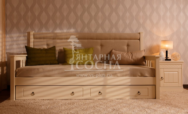 Тахта Дания мягкая с ящиками односпальная Тахта Дания мягкая с ящиками односпальная