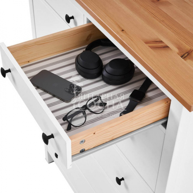 Комод высокий КЫМОР 6 ящиков Белый/Светло-коричневый Комод высокий КЫМОР 6 ящиков Белый/Светло-коричневый