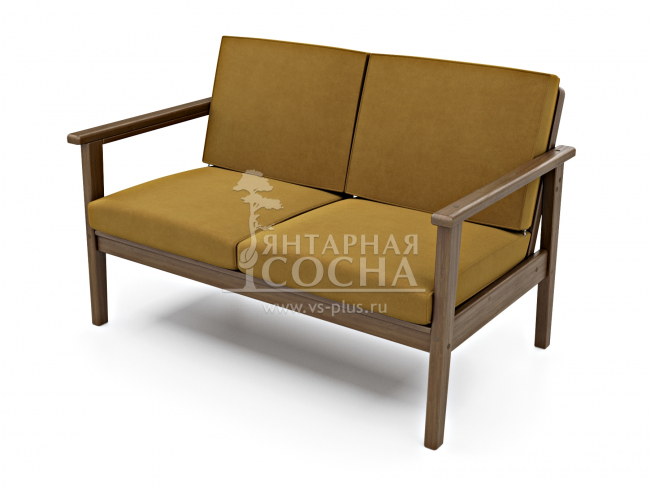 Диван Лориан М Velvet Орех Mustard Диван Лориан М Velvet Орех Mustard