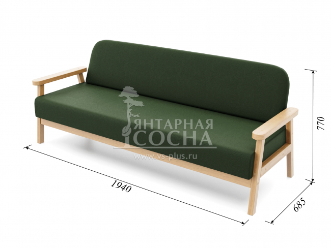 Диван Флори Б Velvet Береза Green Диван Флори Б Velvet Береза Green