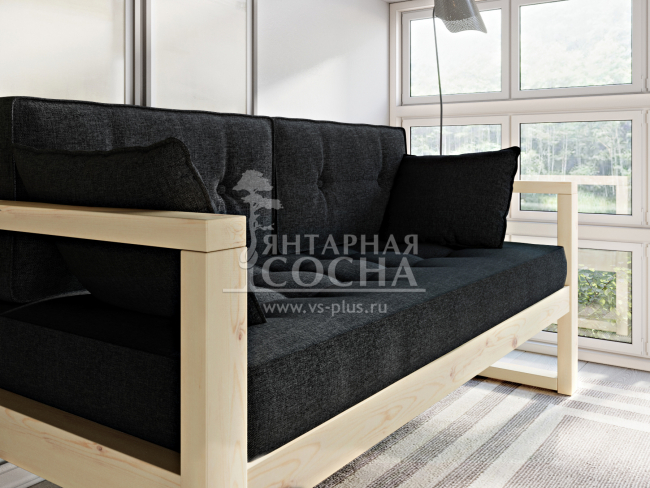 Диван Астер Мини Textile Сосна Black Диван Астер Мини Textile Сосна Black