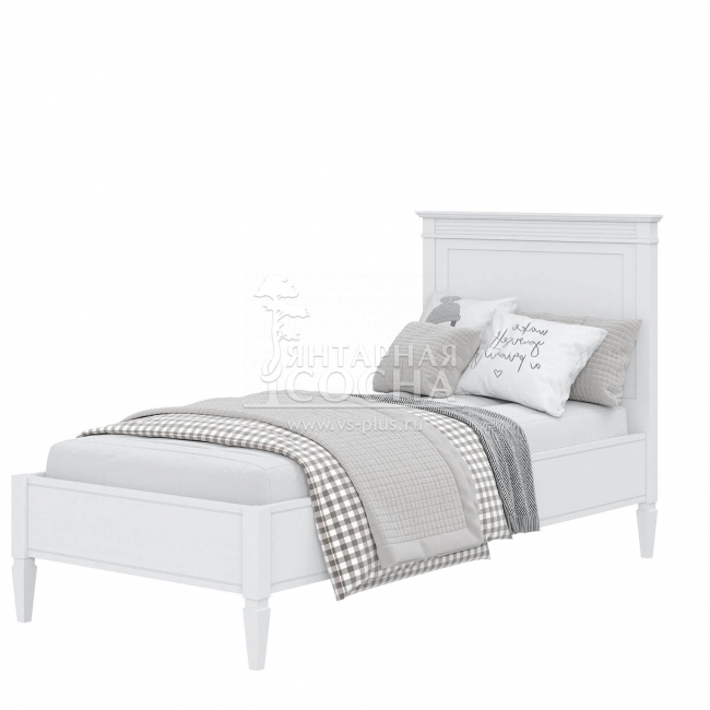 Кровать односпальная Ольса 90 (белый лак) (1.0.1) Кровать односпальная Ольса 90 (белый лак) (1.0.1)