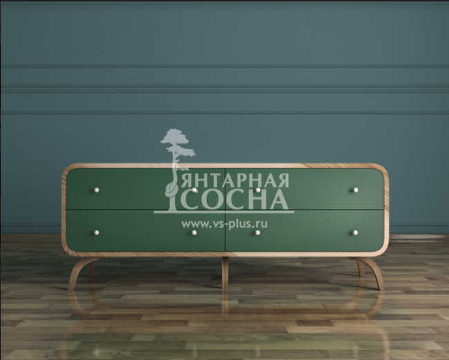 Комод "Ellipse" с изумрудными накладками арт EL01G Комод "Ellipse" с изумрудными накладками арт EL01G