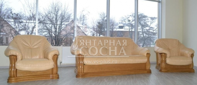 Диван 3-х местный Цезарь Дуб (нат.кожа) Диван 3-х местный Цезарь Дуб (нат.кожа)