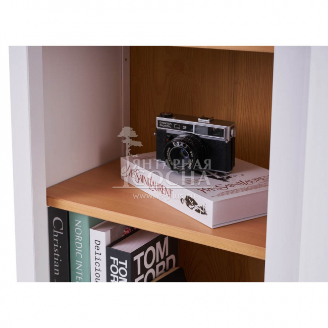 Стеллаж узкий открытый 49 Белый/Светло-коричневый Стеллаж узкий открытый 49 Белый/Светло-коричневый