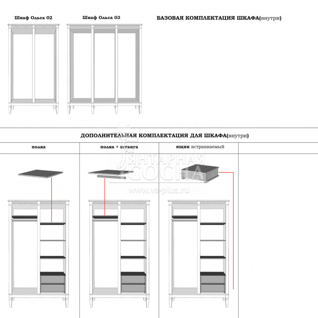 (4.1.1) Шкаф для одежды Ольса 02 (4.1.1) Шкаф для одежды Ольса 02