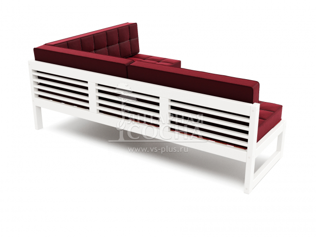 Диван Сега Угловой Velvet Белая эмаль Vinous Диван Сега Угловой Velvet Белая эмаль Vinous