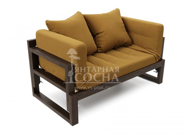 Кушетка Амбер Velvet Венге Mustard Кушетка Амбер Velvet Венге Mustard