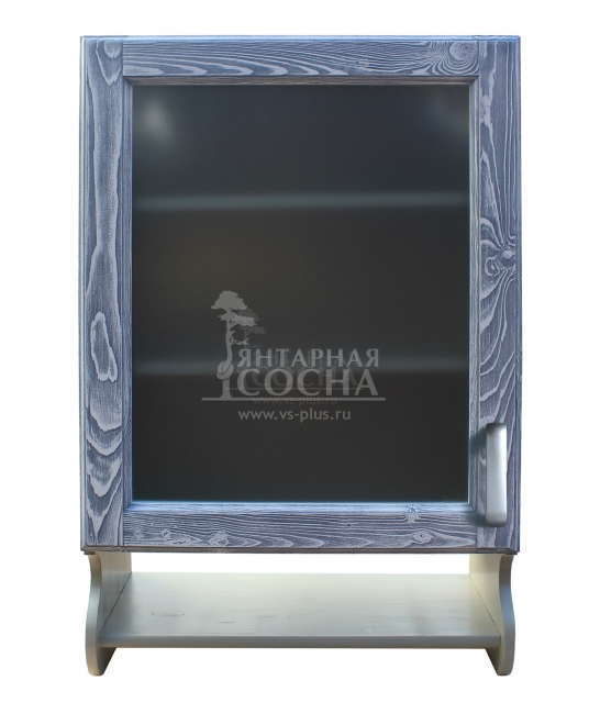 Шкаф навесной"Монблан" (600) (стекло) (1двери, 2 полки) h 930