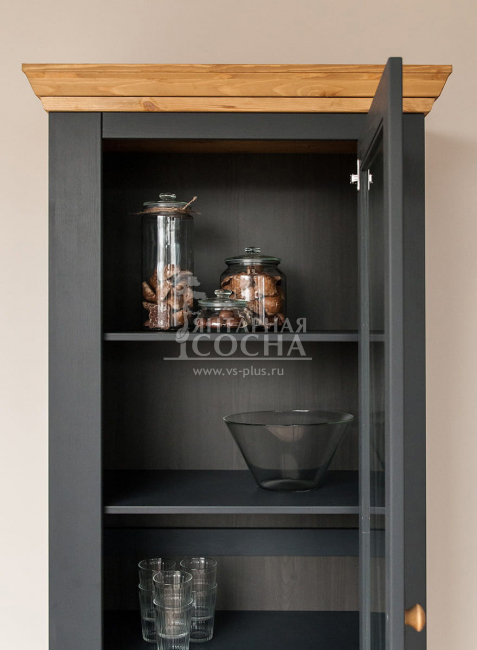 Шкаф для посуды Форест Графит узкий 1 дверь 2 ящика Шкаф для посуды Форест Графит узкий 1 дверь 2 ящика