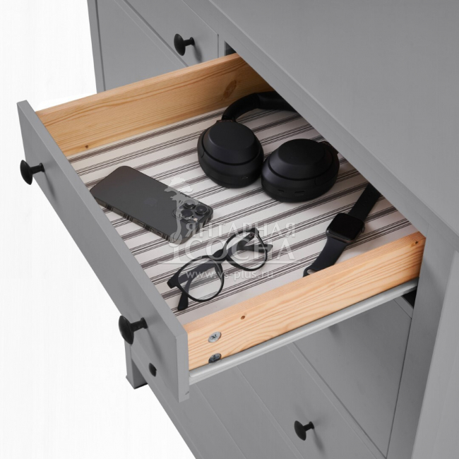 Комод высокий КЫМОР 6 ящиков Серый Комод высокий КЫМОР 6 ящиков Серый