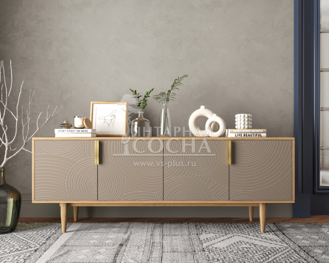 Комод под TV с четыремя дверками "Line" R21/beige Комод под TV с четыремя дверками "Line" R21/beige