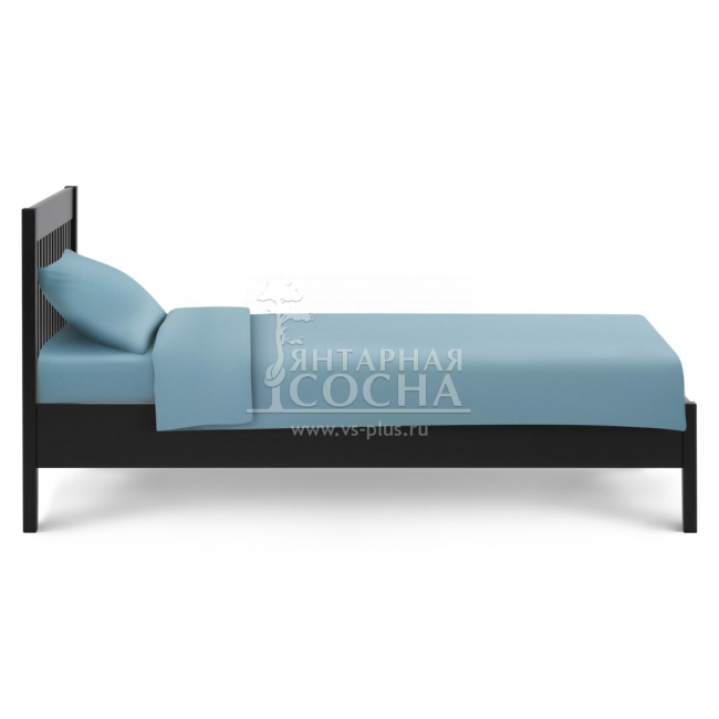 Кровать односпальная ИЛЕКСА 90х200 Черная Кровать односпальная ИЛЕКСА 90х200 Черная