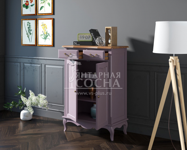 Комод «Leontina Lavanda» на 2 ящика 2 дверки арт ST9329RL Комод «Leontina Lavanda» на 2 ящика 2 дверки арт ST9329RL