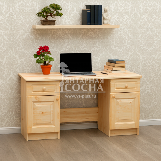 Стол письменный 2-тумбы (дв.,ящ+дв.,ящ) Стол письменный 2-тумбы (дв.,ящ+дв.,ящ)