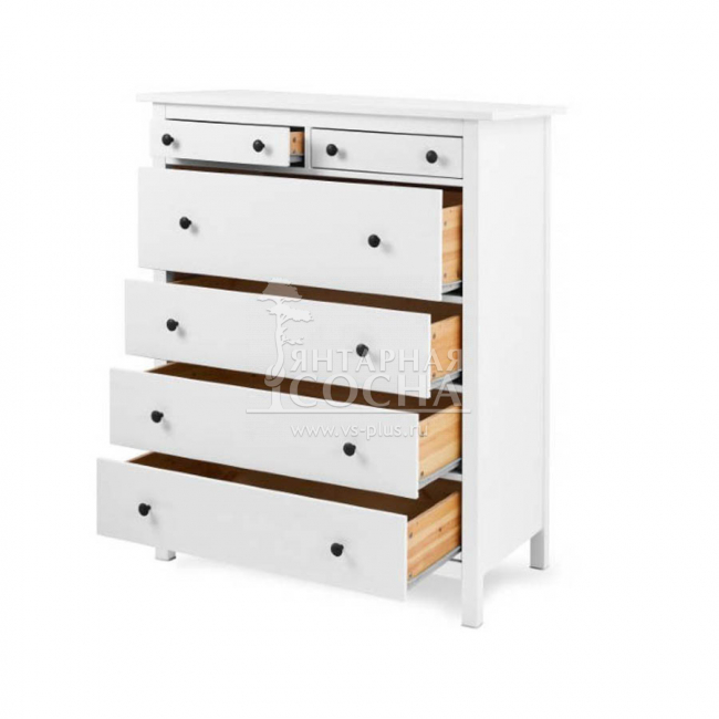 Комод высокий КЫМОР 6 ящиков Белый Комод высокий КЫМОР 6 ящиков Белый