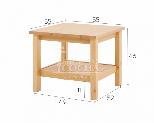 Журнальный стол КЫМОР 55х55 Журнальный стол КЫМОР 55х55