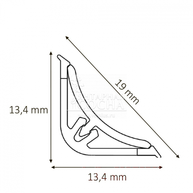 Плинтус кухонный Korner LB-15 3,0м пластик 8 декоров Плинтус кухонный Korner LB-15 3,0м пластик 8 декоров