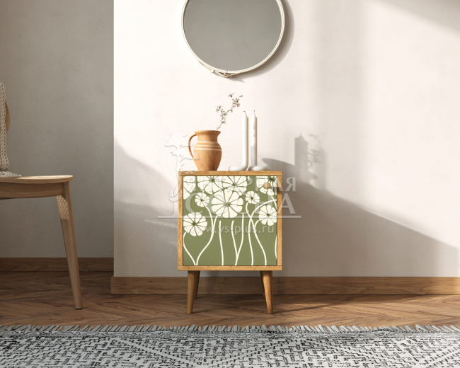 Тумбочка "Berber" с дверкой 53 принт арт BB21/Print_53, разноцветная Тумбочка "Berber" с дверкой 53 принт арт BB21/Print_53, разноцветная