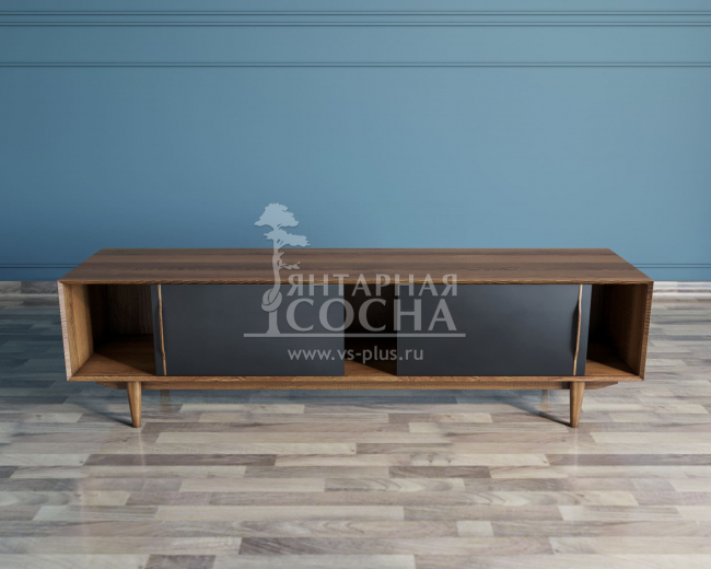 Консоль под TV в Скандинавском стиле "Bruni Black" арт BR-22Black Консоль под TV в Скандинавском стиле "Bruni Black" арт BR-22Black