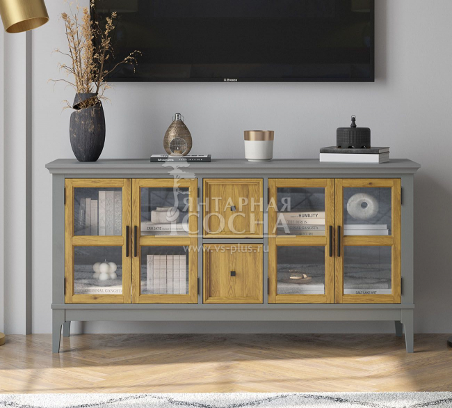 Тумба под ТВ со стеклянными дверями и ящиками Квадро-С 42 Тумба под ТВ со стеклянными дверями и ящиками Квадро-С 42