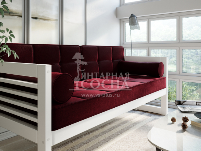 Диван Сега Б Velvet Белая эмаль Vinous Диван Сега Б Velvet Белая эмаль Vinous