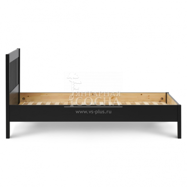 Кровать односпальная ИЛЕКСА 90х200 Черная Кровать односпальная ИЛЕКСА 90х200 Черная