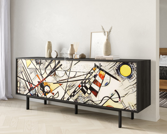 Комод с четыремя дверками "Emerson" by Kandinsky арт EM01/Print_01 Комод с четыремя дверками "Emerson" by Kandinsky арт EM01/Print_01