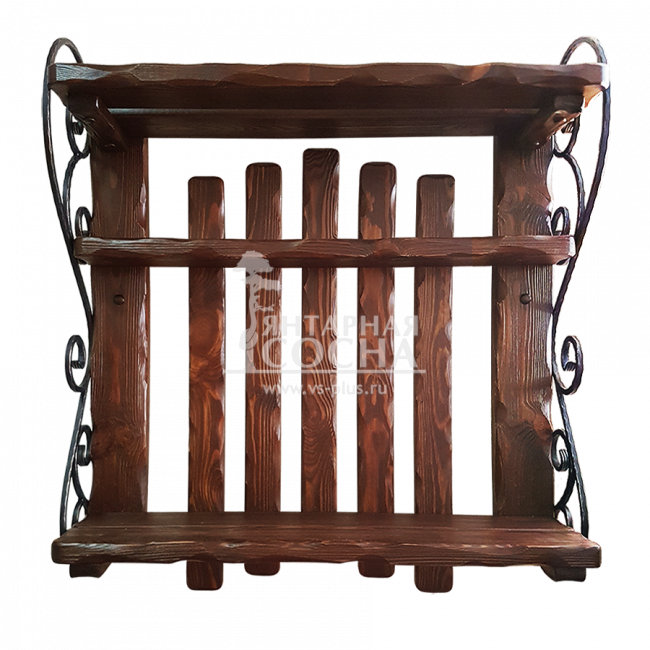 Полка Барин 1 с элементами ковки Полка Барин 1 с элементами ковки