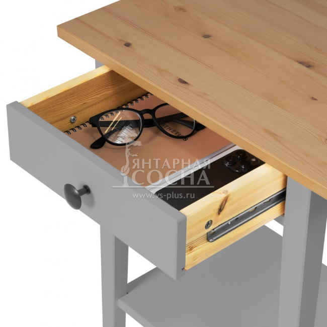 Тумба прикроватная КЫМОР 1 ящик Серая/Светло-коричневая Тумба прикроватная КЫМОР 1 ящик Серая/Светло-коричневая