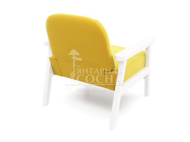 Кресло Флори Velvet Белая Эмаль Yellow Кресло Флори Velvet Белая Эмаль Yellow