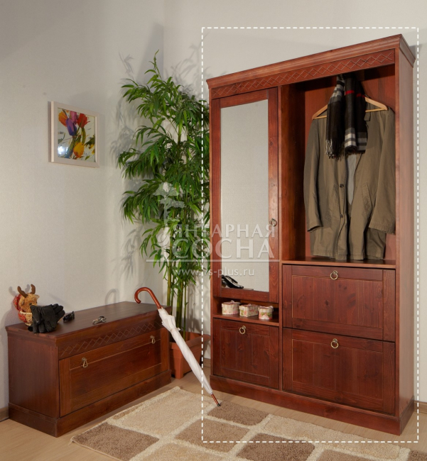 Шкаф для прихожей комбинированный Дания Шкаф для прихожей комбинированный Дания