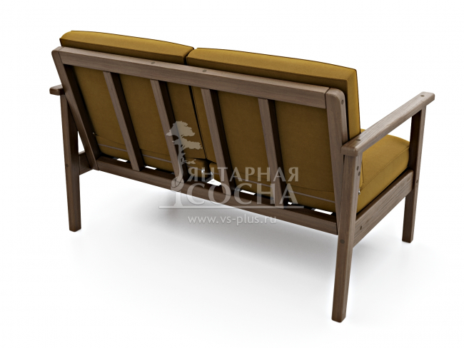 Диван Лориан М Velvet Орех Mustard Диван Лориан М Velvet Орех Mustard