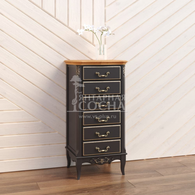 Комод высокий 6 ящиков Прованс ясень Комод высокий 6 ящиков Прованс ясень