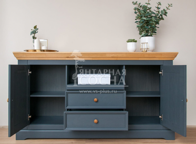 Комод Форест Графит 2 двери 2 ящика Комод Форест Графит 2 двери 2 ящика