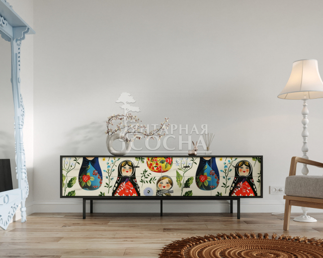 Комод с восемью ящиками "Emerson" Матрешки арт EM03/Art04 Комод с восемью ящиками "Emerson" Матрешки арт EM03/Art04