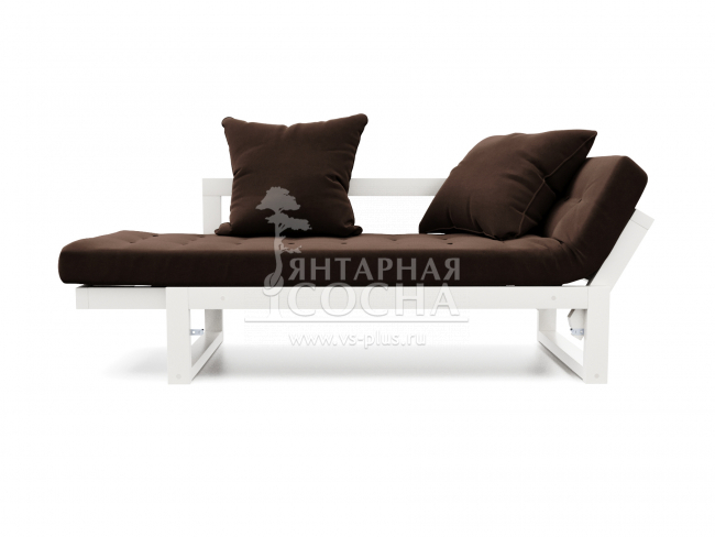 Кушетка Амбер Velvet Белая эмаль Chocolate Кушетка Амбер Velvet Белая эмаль Chocolate