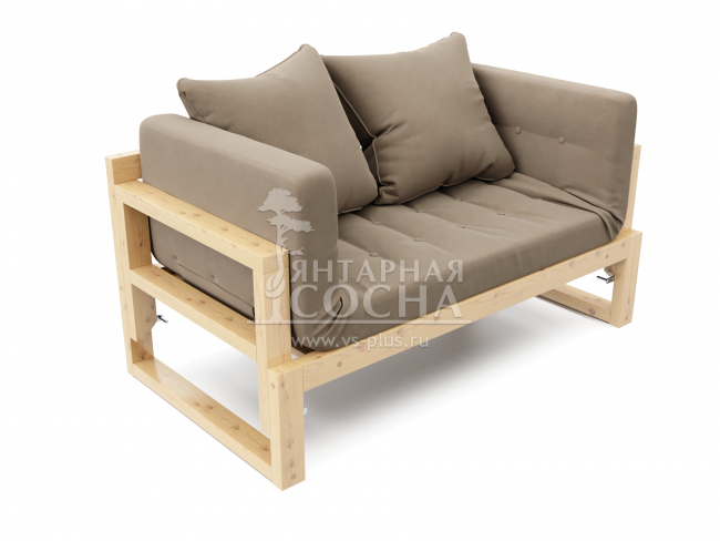 Кушетка Амбер Velvet Сосна Beige Кушетка Амбер Velvet Сосна Beige