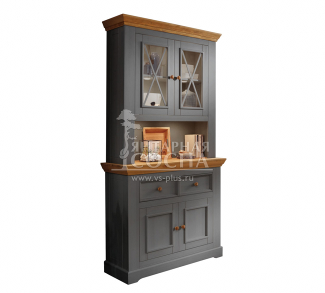 Надстройка комода (буфет малый) 2 двери Форест Графит Надстройка комода (буфет малый) 2 двери Форест Графит
