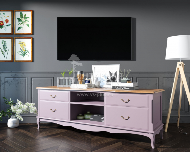 Комод Leontina Lavanda под TV удлиненный арт ST9328/2L Комод Leontina Lavanda под TV удлиненный арт ST9328/2L