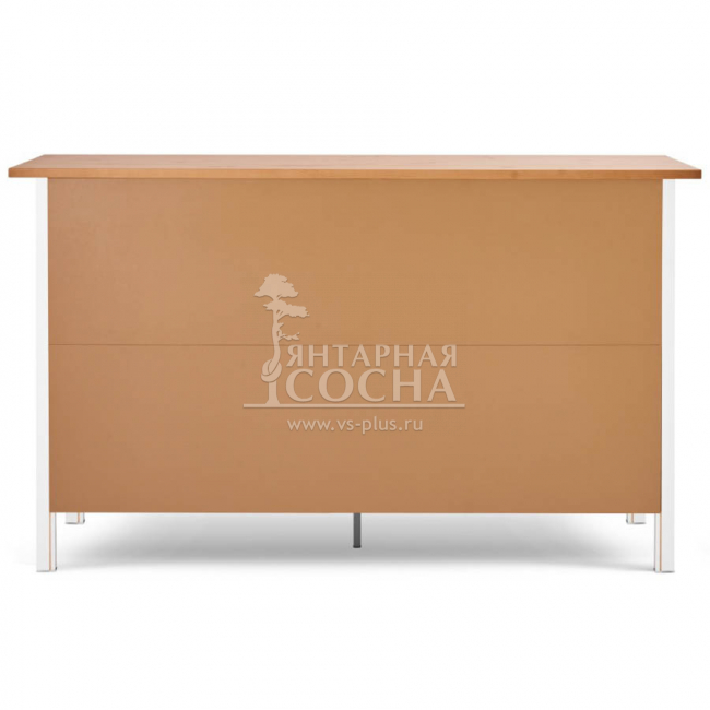 Комод широкий КЫМОР 8 ящиков Белый/Светло-коричневый Комод широкий КЫМОР 8 ящиков Белый/Светло-коричневый