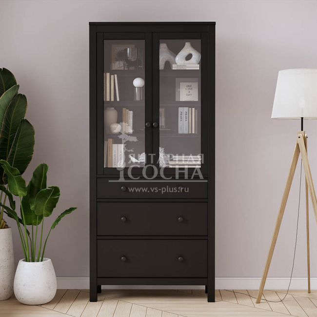 Шкаф для книг КЫМОР 3 ящика 90 Черный Шкаф для книг КЫМОР 3 ящика 90 Черный