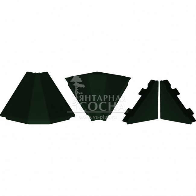 Комплект заглушек для плинтуса под вставку (белый, серый, бежевый, коричневый, зеленый, черный) Комплект заглушек для плинтуса под вставку (белый, серый, бежевый, коричневый, зеленый, черный)